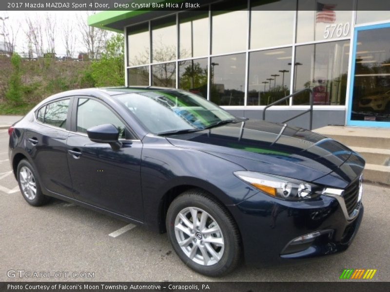Deep Crystal Blue Mica / Black 2017 Mazda MAZDA3 Sport 4 Door