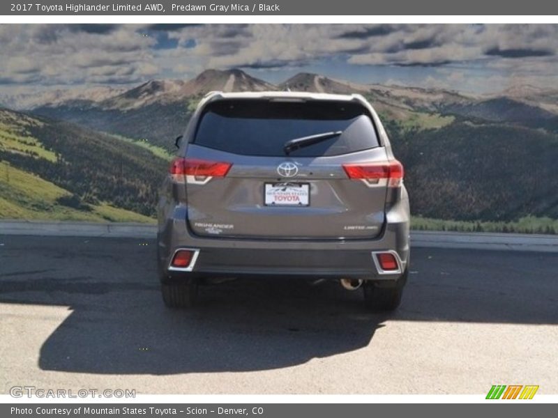 Predawn Gray Mica / Black 2017 Toyota Highlander Limited AWD