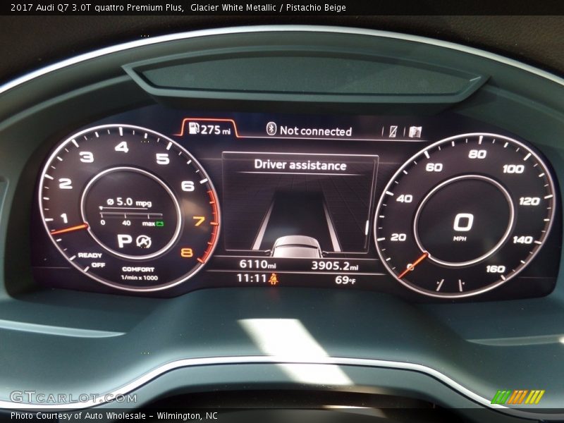 Glacier White Metallic / Pistachio Beige 2017 Audi Q7 3.0T quattro Premium Plus