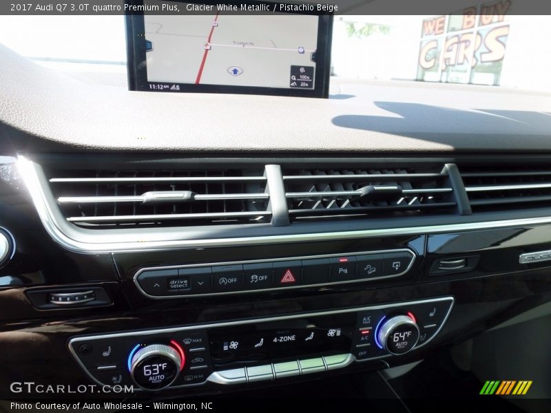 Glacier White Metallic / Pistachio Beige 2017 Audi Q7 3.0T quattro Premium Plus