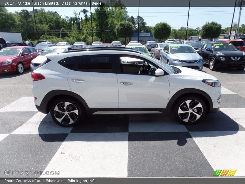 Dazzling White / Beige 2017 Hyundai Tucson Limited