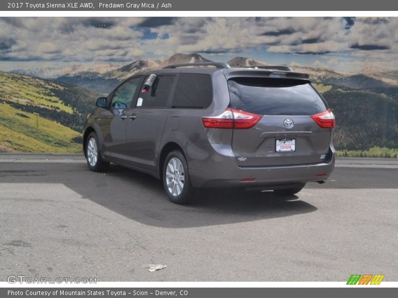 Predawn Gray Mica / Ash 2017 Toyota Sienna XLE AWD