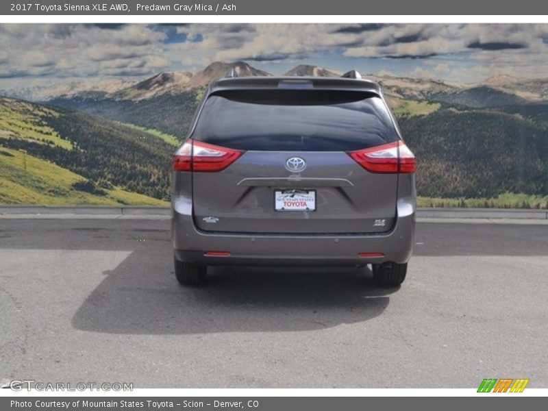 Predawn Gray Mica / Ash 2017 Toyota Sienna XLE AWD