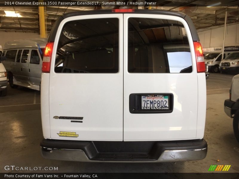 Summit White / Medium Pewter 2014 Chevrolet Express 3500 Passenger Extended LT