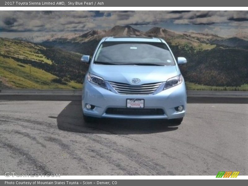 Sky Blue Pearl / Ash 2017 Toyota Sienna Limited AWD