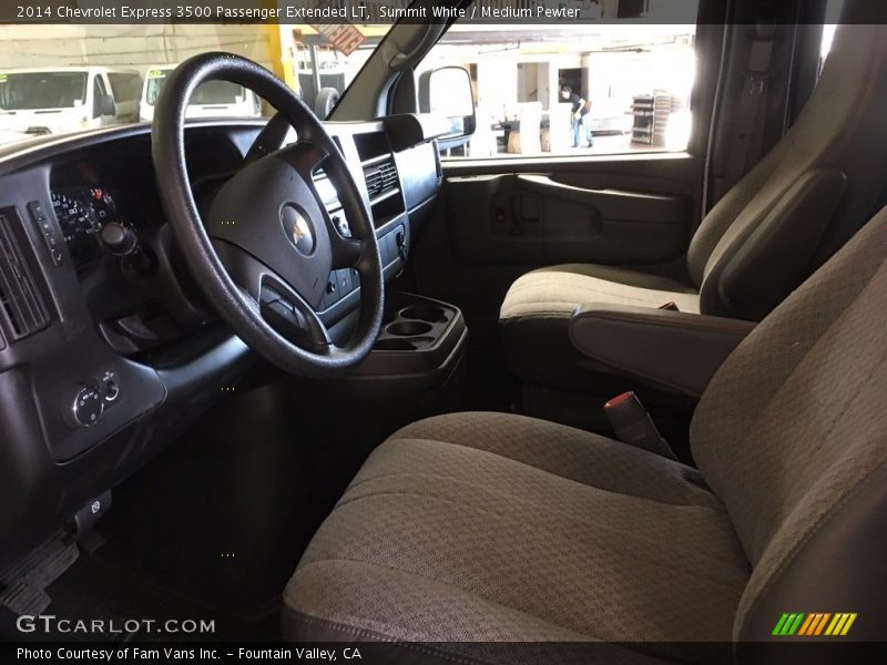 Summit White / Medium Pewter 2014 Chevrolet Express 3500 Passenger Extended LT