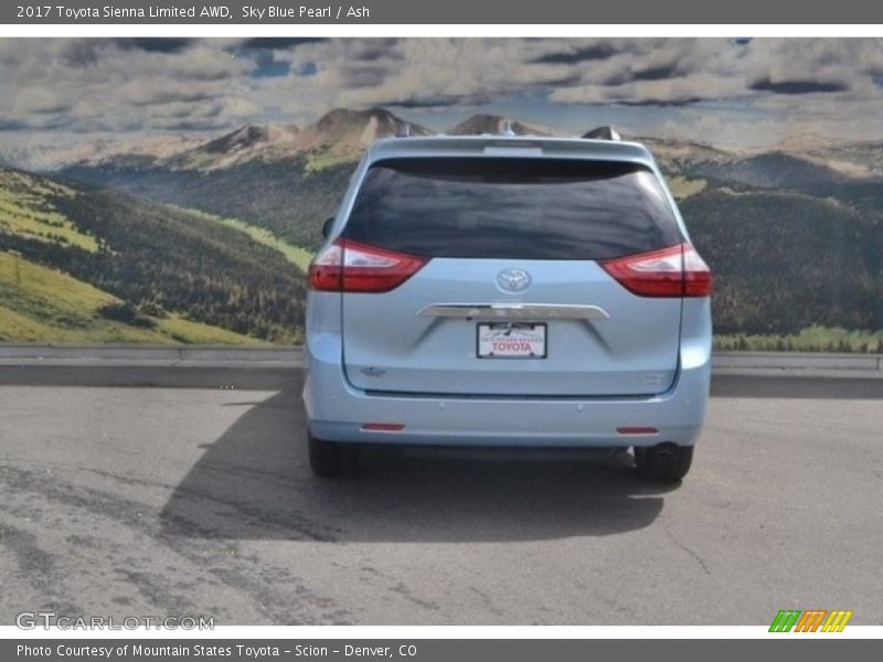 Sky Blue Pearl / Ash 2017 Toyota Sienna Limited AWD