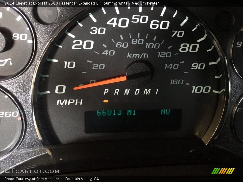 Summit White / Medium Pewter 2014 Chevrolet Express 3500 Passenger Extended LT