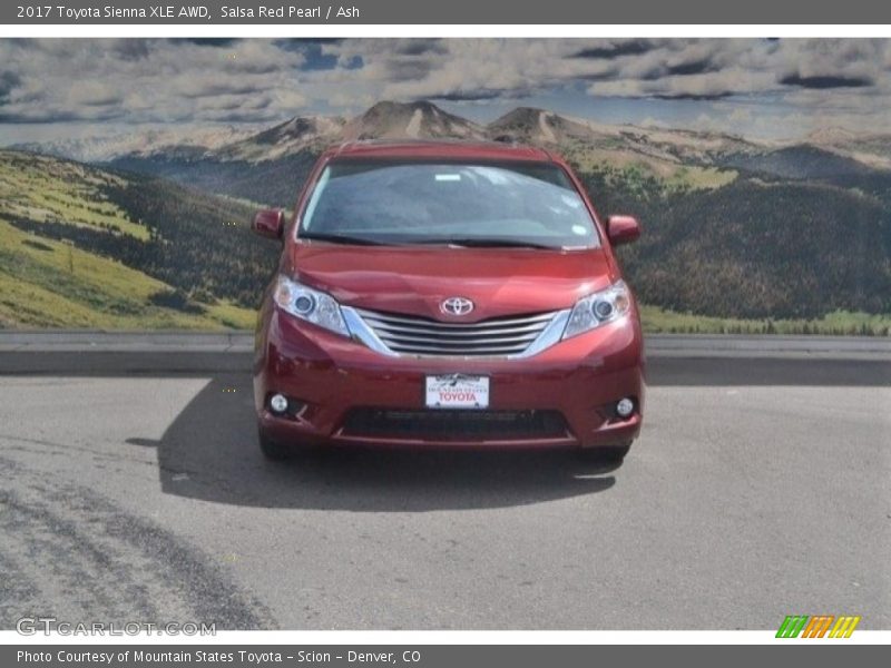 Salsa Red Pearl / Ash 2017 Toyota Sienna XLE AWD