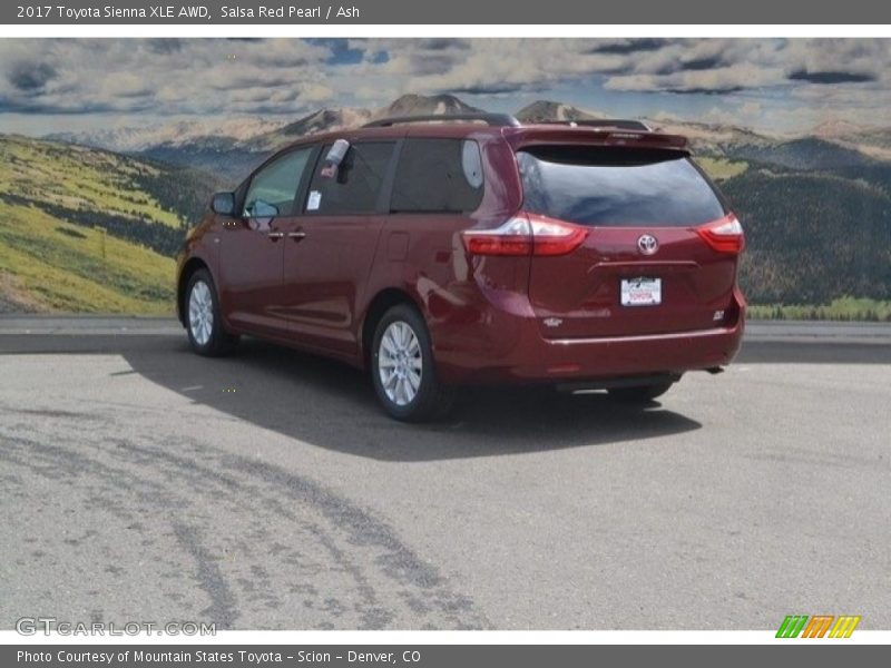 Salsa Red Pearl / Ash 2017 Toyota Sienna XLE AWD