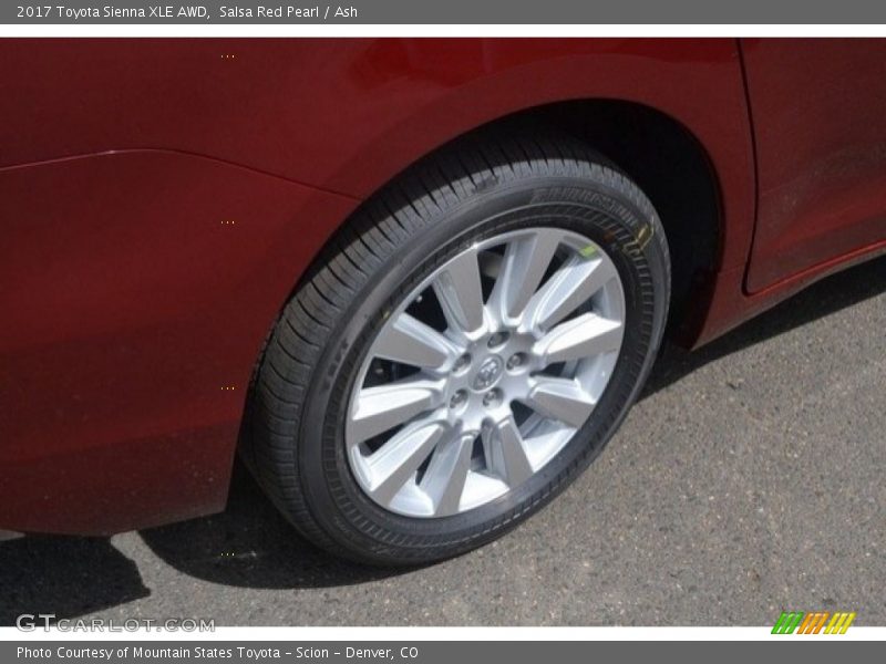 Salsa Red Pearl / Ash 2017 Toyota Sienna XLE AWD