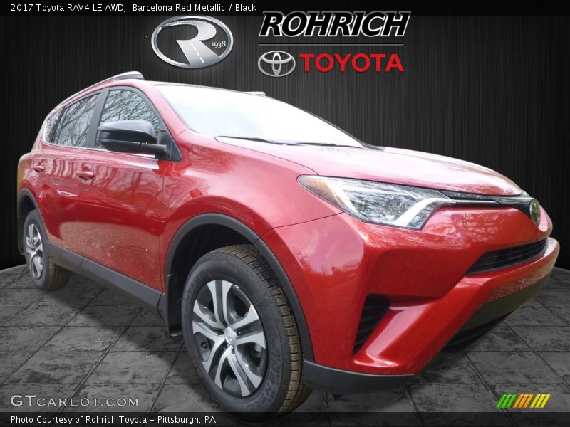 Barcelona Red Metallic / Black 2017 Toyota RAV4 LE AWD