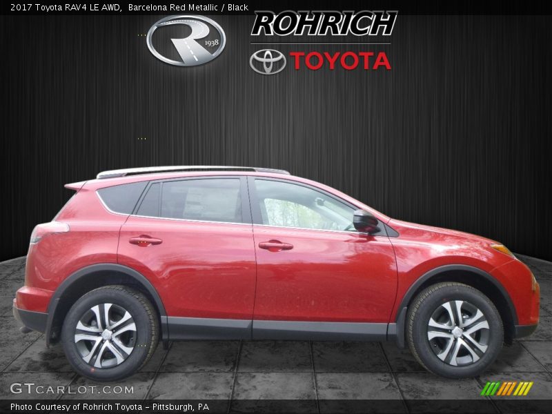 Barcelona Red Metallic / Black 2017 Toyota RAV4 LE AWD