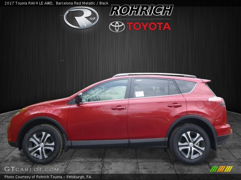 Barcelona Red Metallic / Black 2017 Toyota RAV4 LE AWD