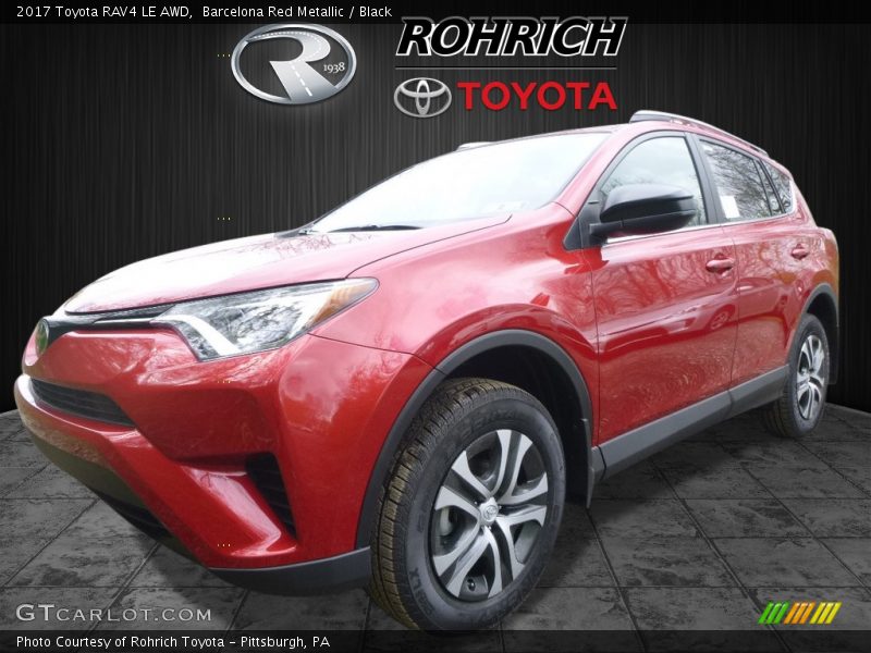 Barcelona Red Metallic / Black 2017 Toyota RAV4 LE AWD