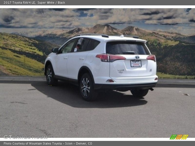 Super White / Black 2017 Toyota RAV4 LE