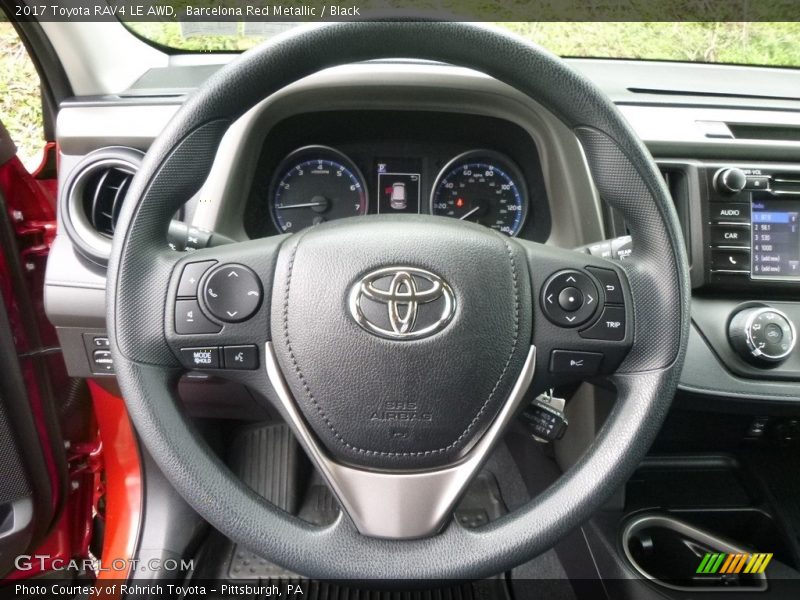 Barcelona Red Metallic / Black 2017 Toyota RAV4 LE AWD