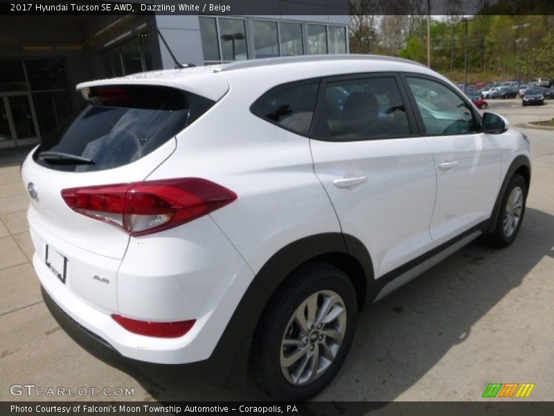 Dazzling White / Beige 2017 Hyundai Tucson SE AWD