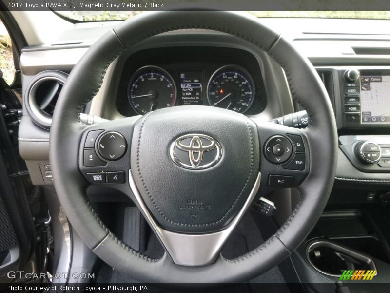 Magnetic Gray Metallic / Black 2017 Toyota RAV4 XLE