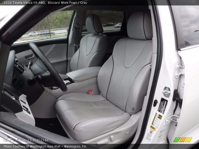 Blizzard White Pearl / Gray 2010 Toyota Venza V6 AWD