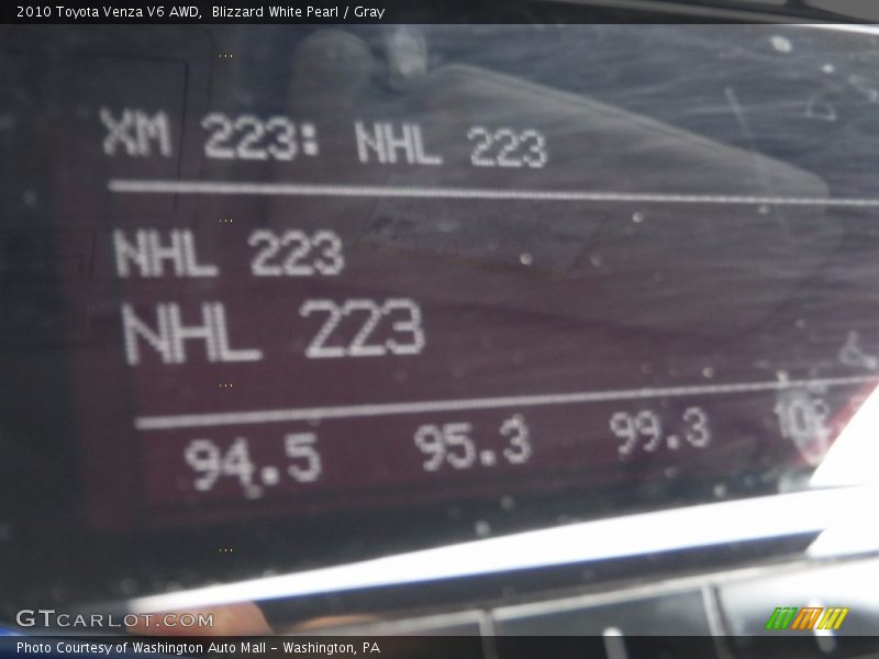 Blizzard White Pearl / Gray 2010 Toyota Venza V6 AWD