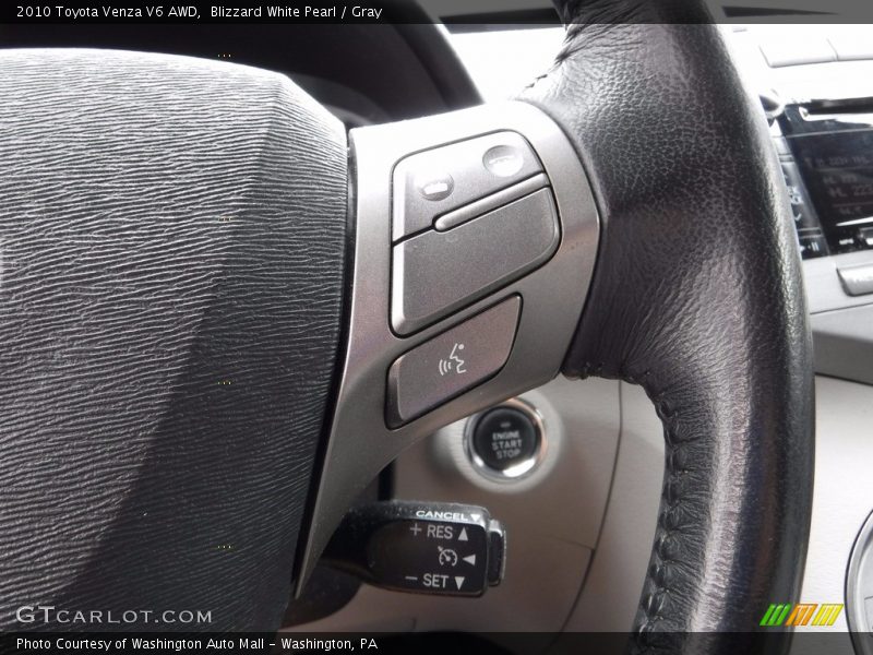 Blizzard White Pearl / Gray 2010 Toyota Venza V6 AWD