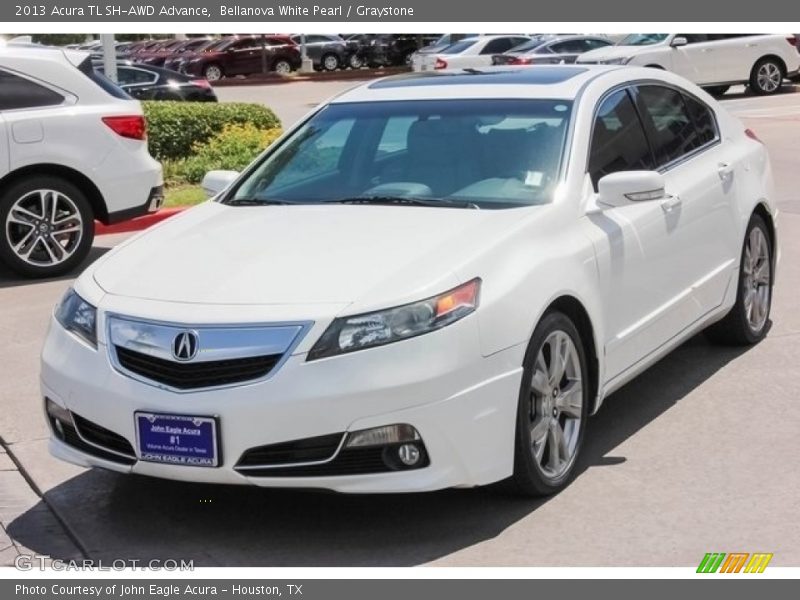 Bellanova White Pearl / Graystone 2013 Acura TL SH-AWD Advance