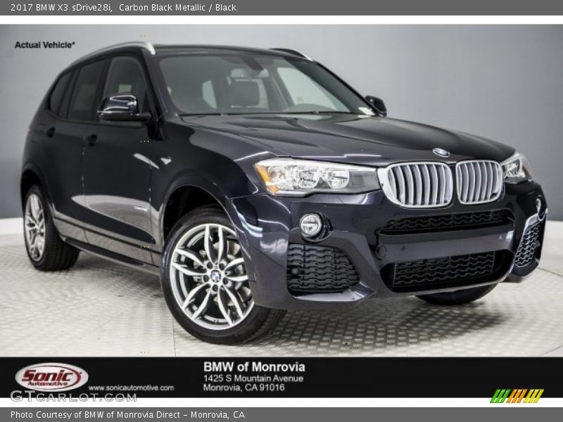 Carbon Black Metallic / Black 2017 BMW X3 sDrive28i