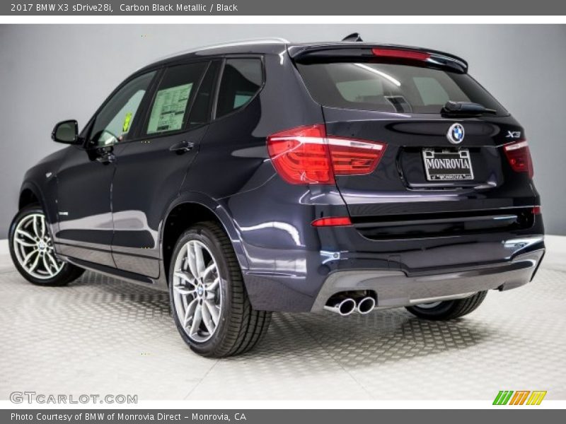 Carbon Black Metallic / Black 2017 BMW X3 sDrive28i