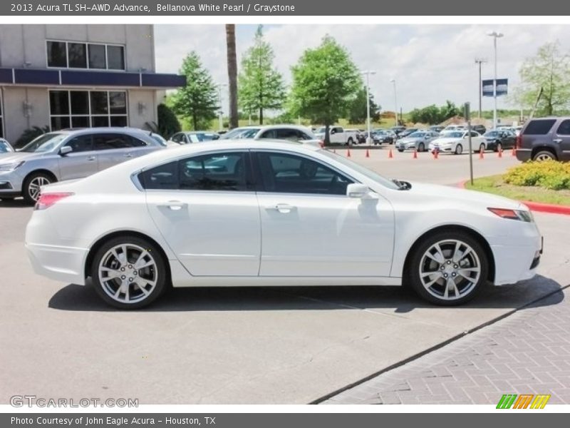 Bellanova White Pearl / Graystone 2013 Acura TL SH-AWD Advance