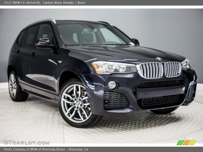 Carbon Black Metallic / Black 2017 BMW X3 sDrive28i