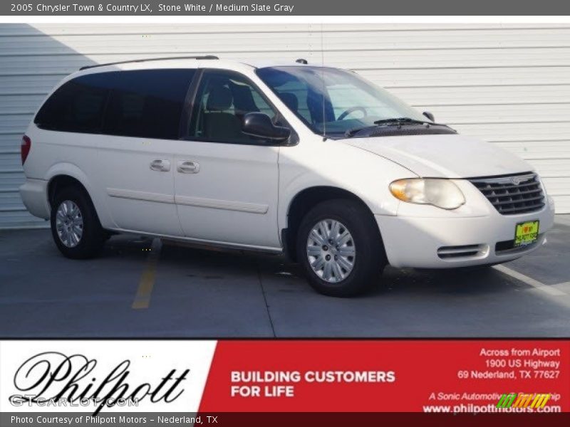 Stone White / Medium Slate Gray 2005 Chrysler Town & Country LX