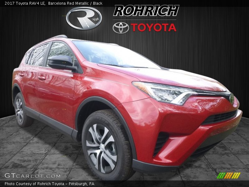 Barcelona Red Metallic / Black 2017 Toyota RAV4 LE
