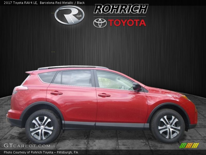 Barcelona Red Metallic / Black 2017 Toyota RAV4 LE