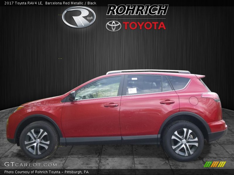 Barcelona Red Metallic / Black 2017 Toyota RAV4 LE