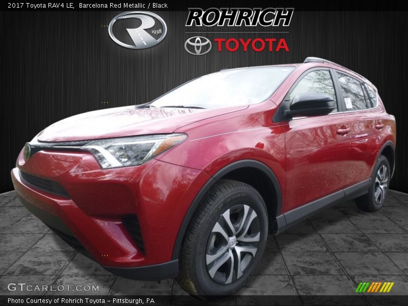 Barcelona Red Metallic / Black 2017 Toyota RAV4 LE