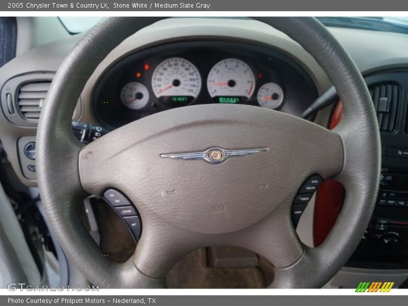 Stone White / Medium Slate Gray 2005 Chrysler Town & Country LX
