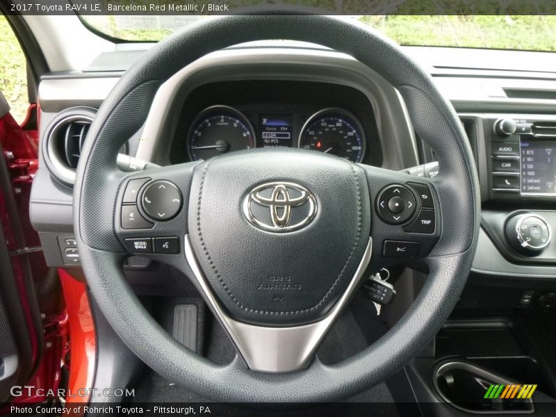 Barcelona Red Metallic / Black 2017 Toyota RAV4 LE