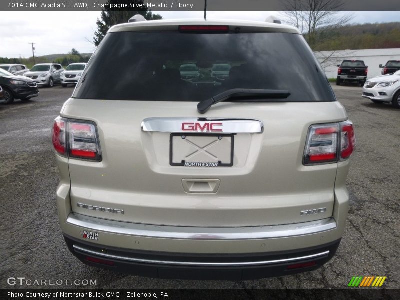 Champagne Silver Metallic / Ebony 2014 GMC Acadia SLE AWD