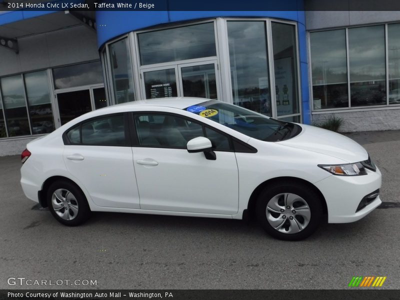 Taffeta White / Beige 2014 Honda Civic LX Sedan