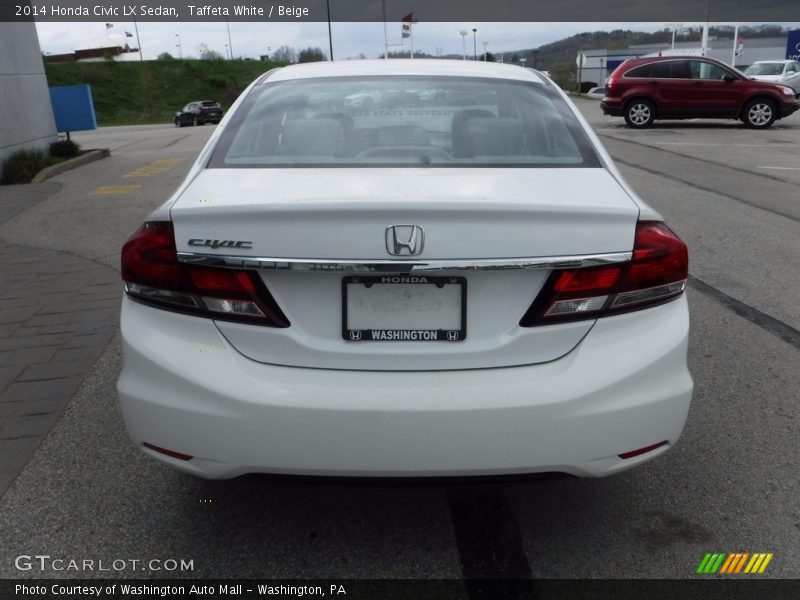 Taffeta White / Beige 2014 Honda Civic LX Sedan