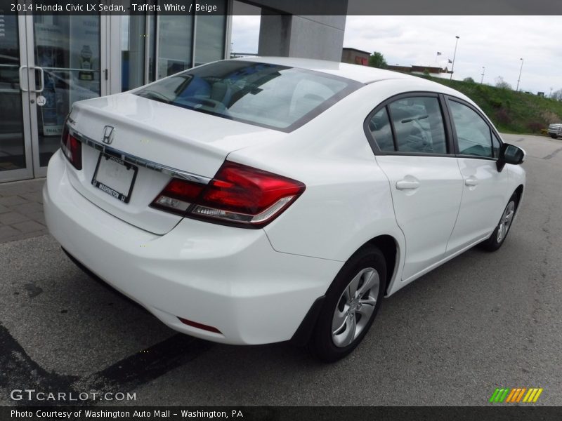 Taffeta White / Beige 2014 Honda Civic LX Sedan