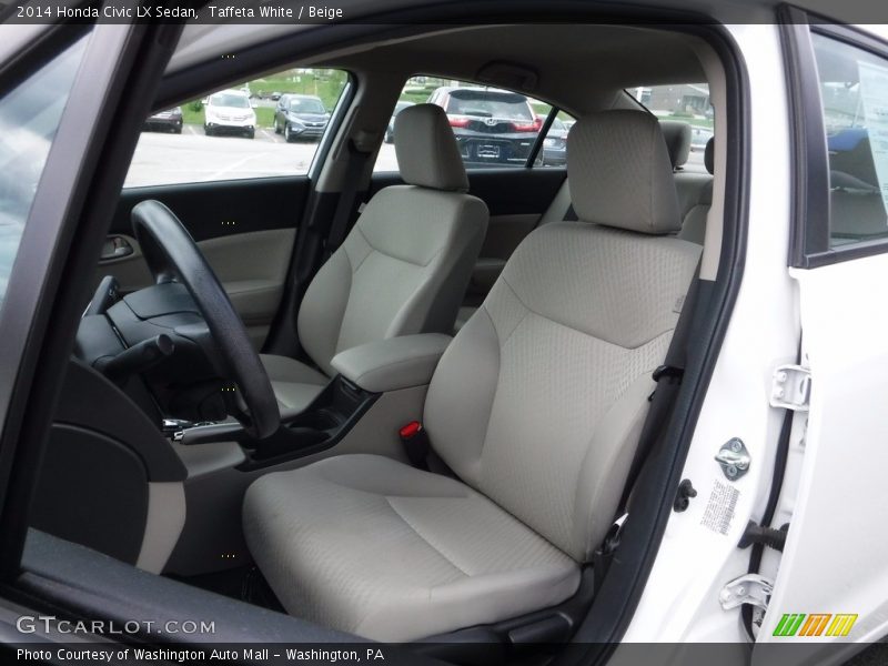 Taffeta White / Beige 2014 Honda Civic LX Sedan