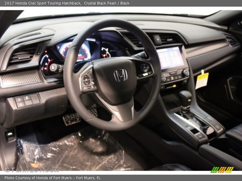 Crystal Black Pearl / Black 2017 Honda Civic Sport Touring Hatchback