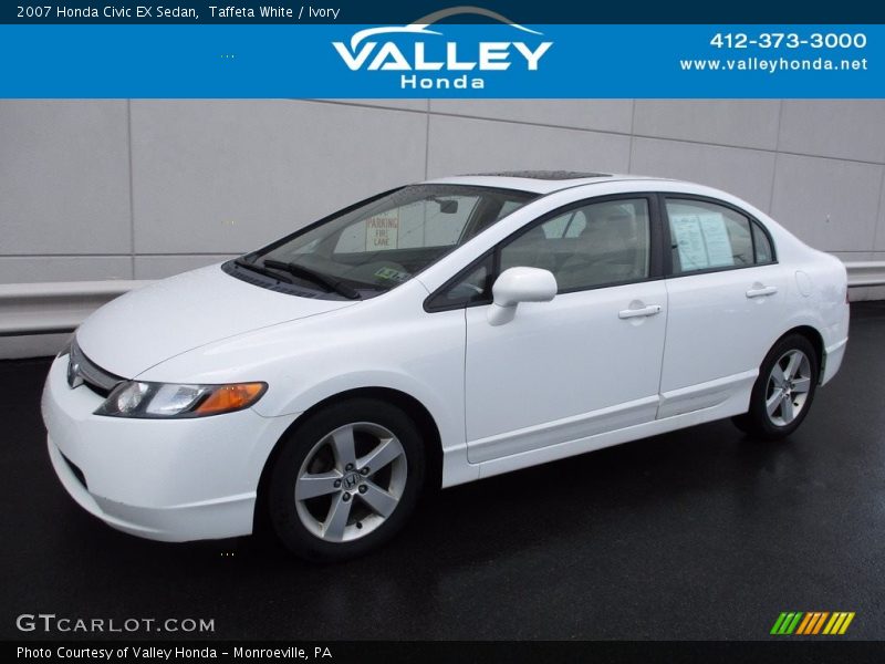 Taffeta White / Ivory 2007 Honda Civic EX Sedan