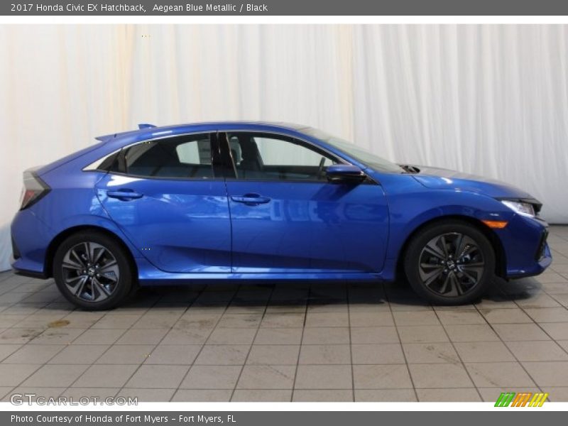 Aegean Blue Metallic / Black 2017 Honda Civic EX Hatchback