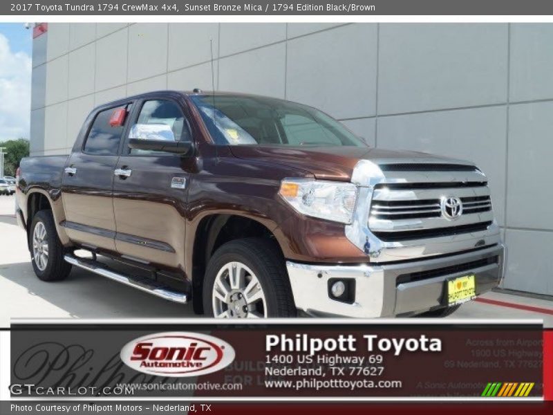 Sunset Bronze Mica / 1794 Edition Black/Brown 2017 Toyota Tundra 1794 CrewMax 4x4