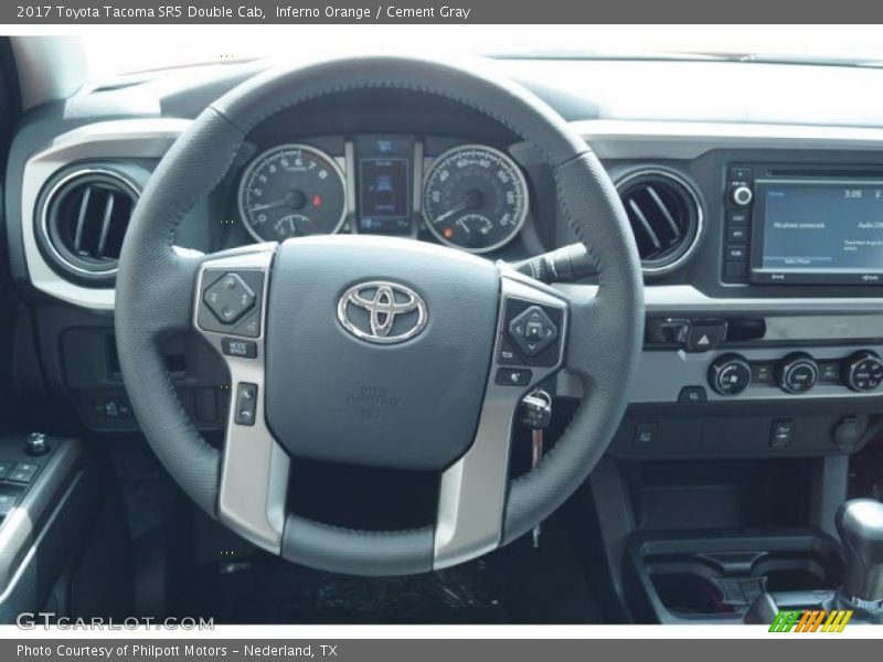 Inferno Orange / Cement Gray 2017 Toyota Tacoma SR5 Double Cab