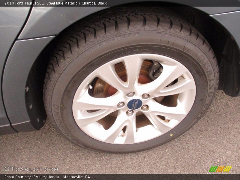 Steel Blue Metallic / Charcoal Black 2010 Ford Taurus SEL