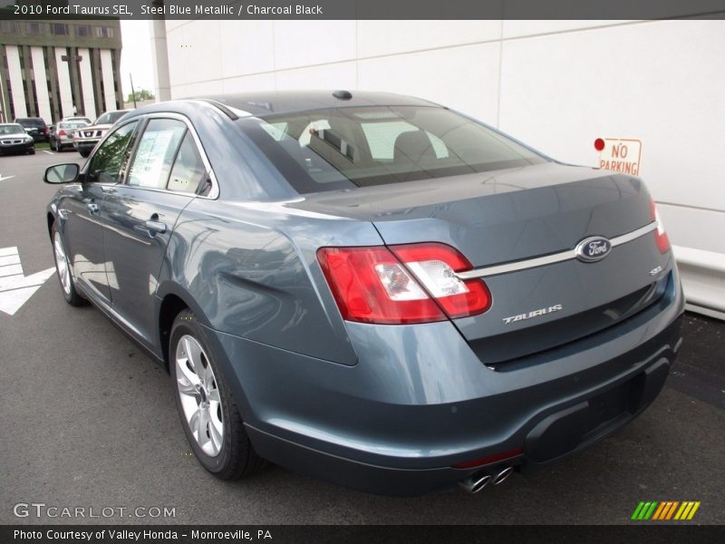 Steel Blue Metallic / Charcoal Black 2010 Ford Taurus SEL